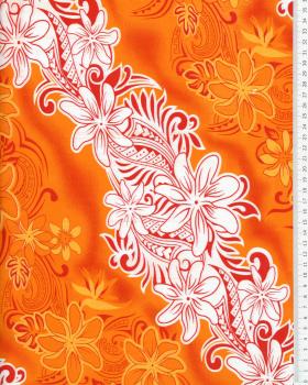 Polynesian fabric KARI Orange - Tissushop